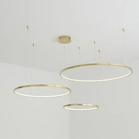 trazos modern led gold pendent lights circle lights for interior design engineering lighting line hang led ring pendent lamp