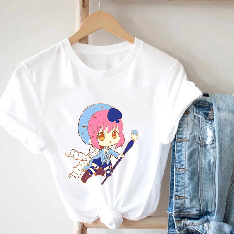

Anime Crtoon T Shirts For Girls 90s Funny Harajuku Clothes Tshirt Cat Women Cute Female T-Shirt Kawaii Tees Fashion