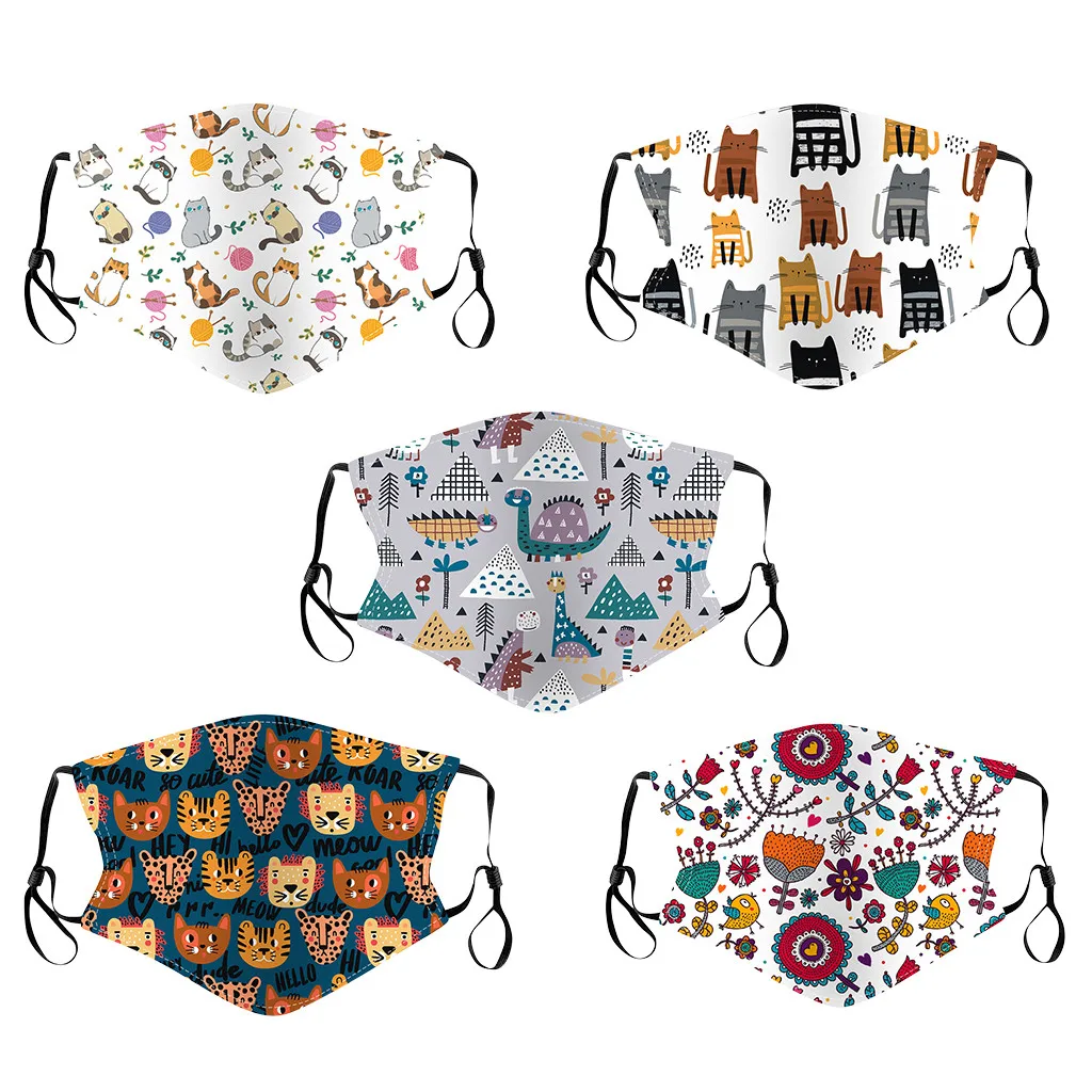 

Children Face Cover Mask Cartoon Panda Mask Washable Reusable Dustproof Mascarillas reutilizable maseczki dla dzieci Z0821