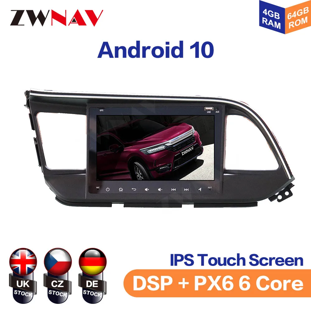 

Android 10 Car Head Unit GPS Navigation For Hyundai Elantra 2016 2017 Stereo Multimedia Player Radio Tape Recorder No DVD Player
