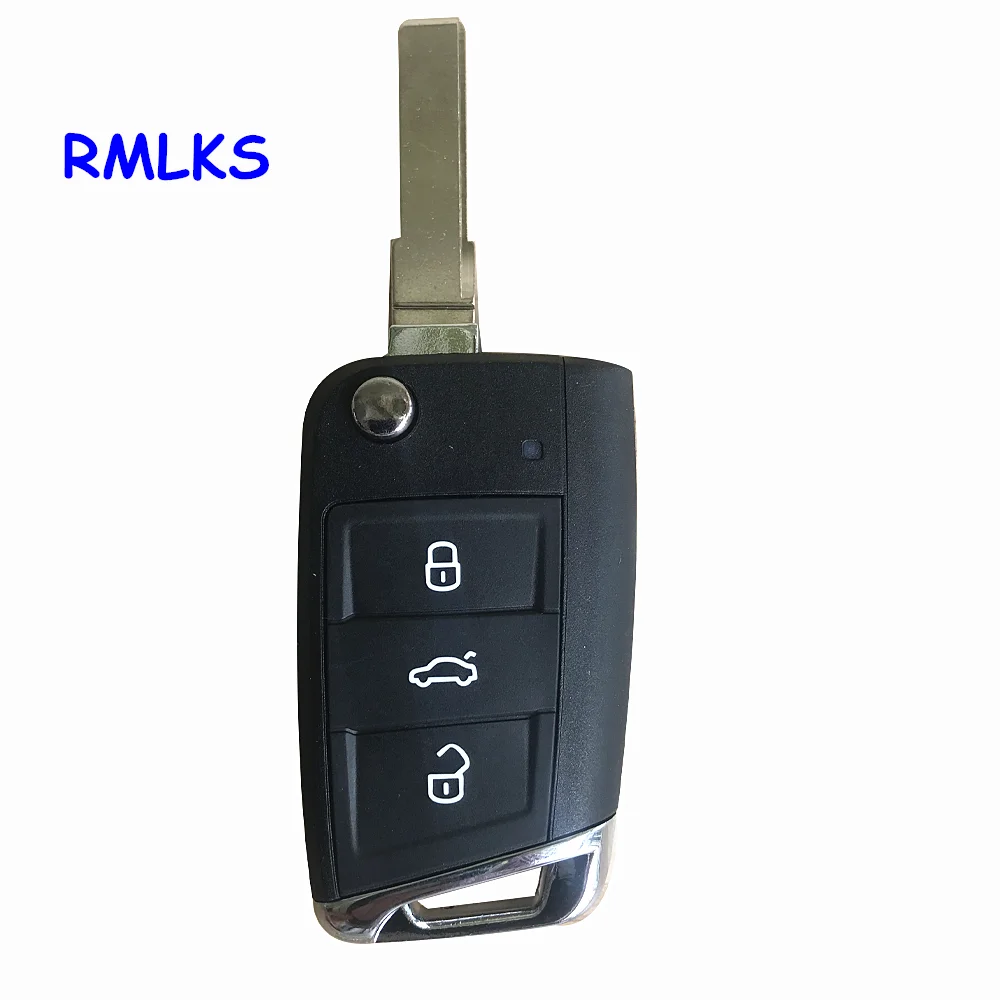 Чехол для автомобильного ключа пульта с 3 кнопками Volkswagen Passat B5 VW Golf 7 MK7 Skoda Seat Octavia