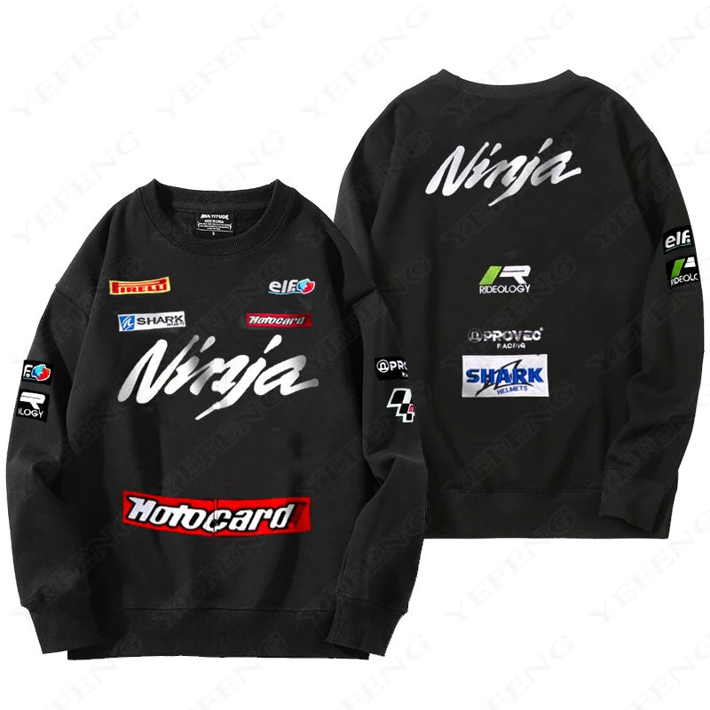 

New For Kawasaki Motorsport Racing Moto Gp Racing Team Motorcycle Round Neck Men and Women Heavy Riding Casual Cotton Jacket