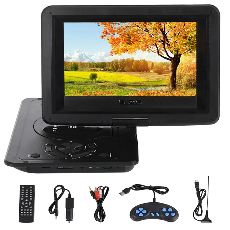 Портативный Компактный dvd плеер 13 9 дюймов Hd Tv фильмы LCD мобильный поворотный usb