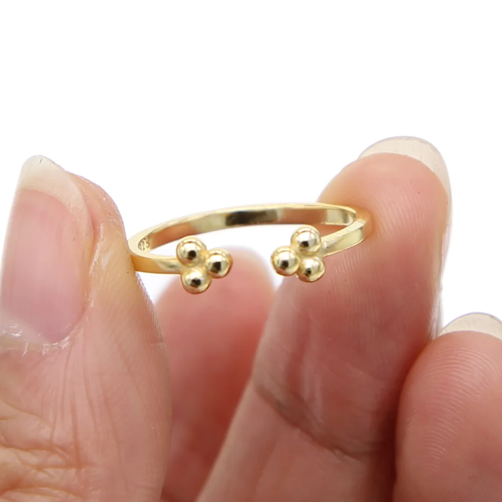 ГАРАНТИРУЕТ 925 пробы серебро простой дизайн ювелирных изделий три крошечные