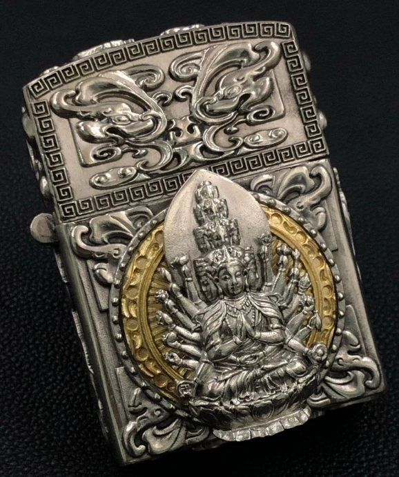 TH 8 видов стилей из тибетского серебра вращающийся обе стороны покровителя 12