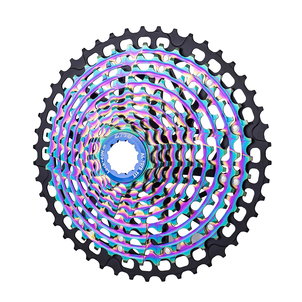 Велосипедная Сверхлегкая кассета ZTTO MTB 11 скоростей s 11-46T Rainbow k7 11V 46T Звездочка S 50T