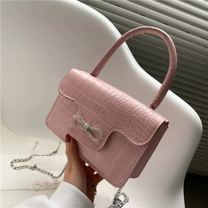 

Women's New Leisure Bag Single Shoulder Messenger Bag Simple Chain Fashion Portable Small Square Bag