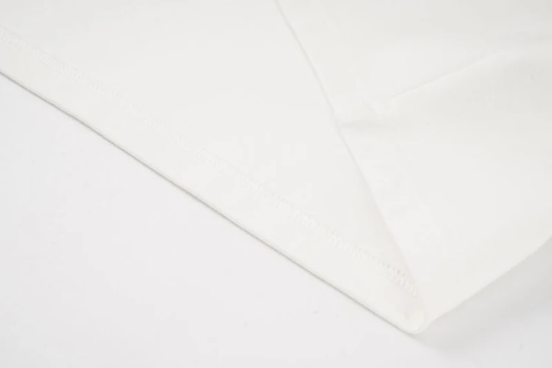 

[EAM] Women White Contrast Color Pleated Big Size T-shirt New Round Neck Sleeveless Fashion Tide Spring Summer 2021 1DE0616