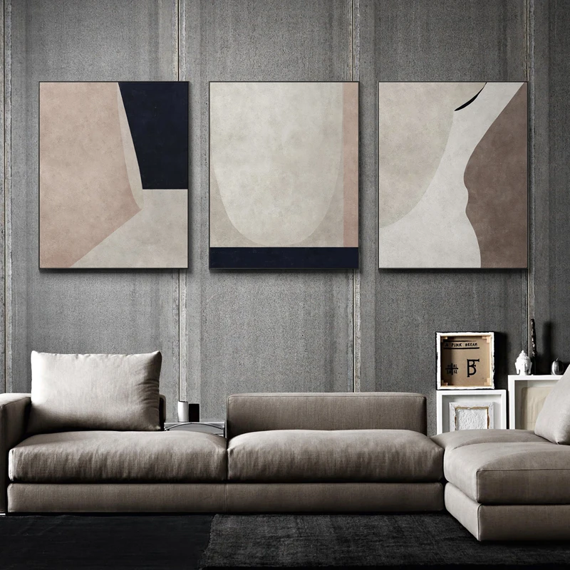 

Nordic Abstract Geometric Canvas Painting Wall Art Decoration Shape Black Pictures Poster and Print for Living Room Bedroom Home