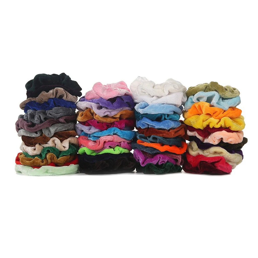 50 шт./упаковка бархатные эластичные повязки для волос| |