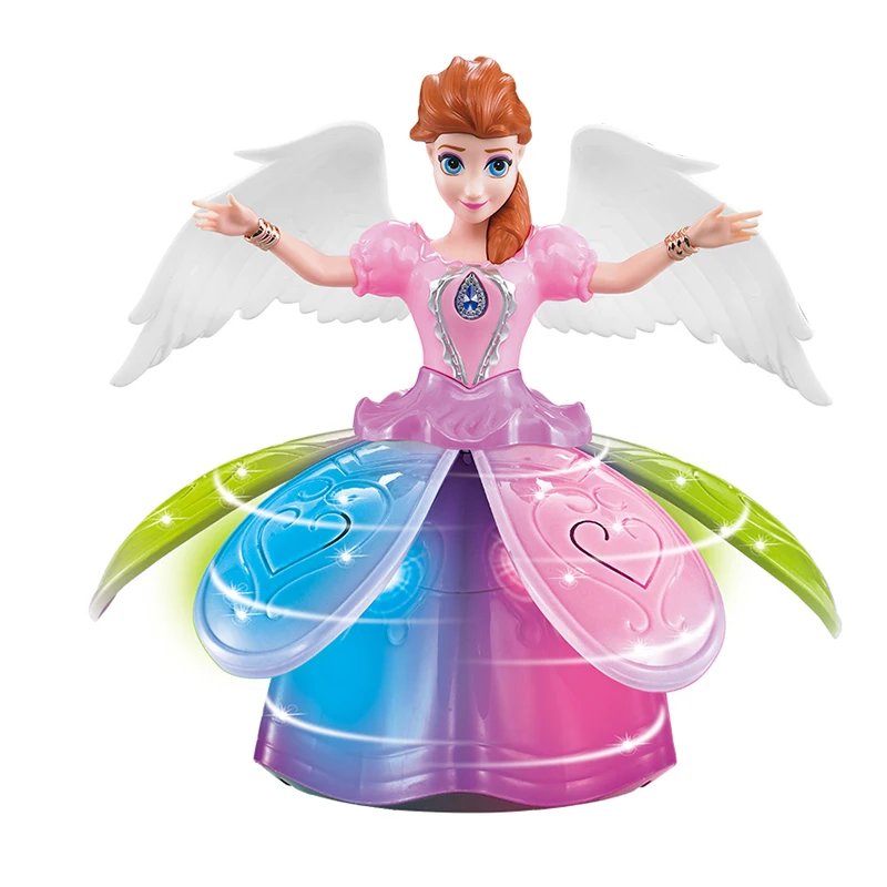 Электрическая танцевальная игрушка Эльза Анна Кукла с крыльями экшн фигурка