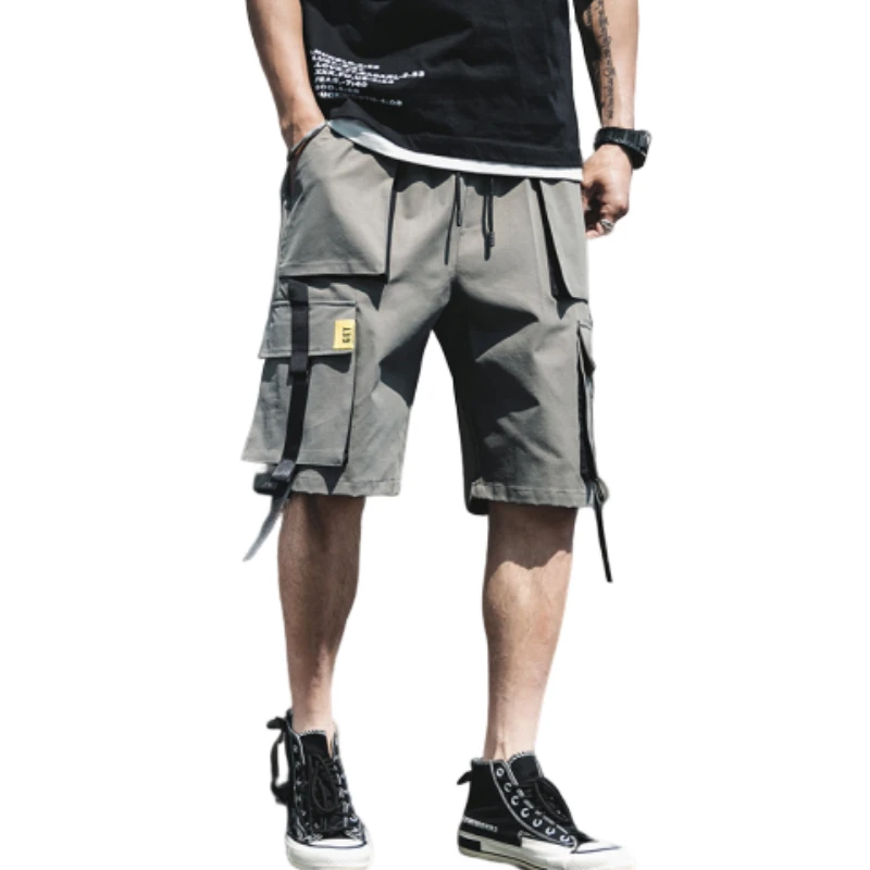 Мужские новые шорты Карго свободные хип хоп уличные шаровары спортивные