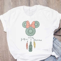 grunge aesthetic style womens t shirt feather flower dream catcher printed womens clothing 2022 soft short sleeve t shirts