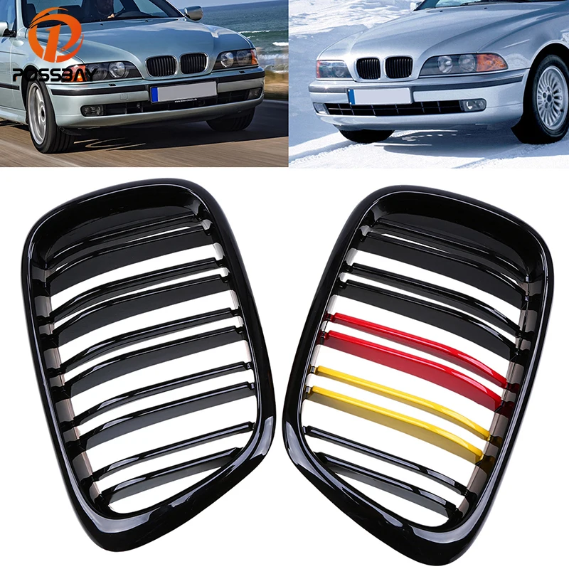 Grills POSSBAY матовая черная передняя решетка для BMW 5 Series E39 540i/535i/523i/525d/525i Touring|Гоночные