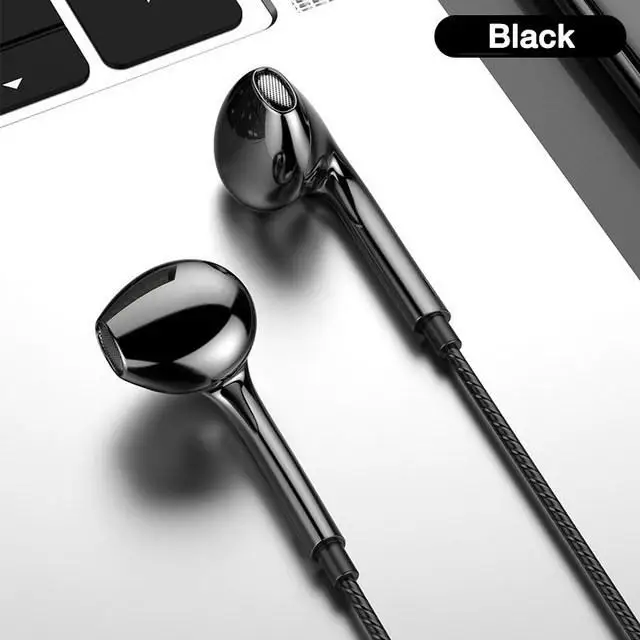 3.5mm Wired Headphones With Bass Earbuds Stereo Earphone Music Sport Gaming Headset With mic For IOS Android Phone