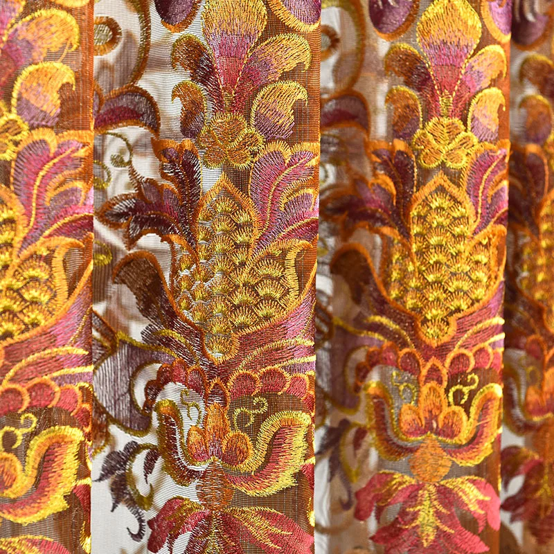 Европейские королевские затемненные шторы с вышивкой для спальни/отеля