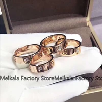 925 silver fashion luxury design love series ring classic rose gold couple ring ladies wide and narrow version eternal vows ring