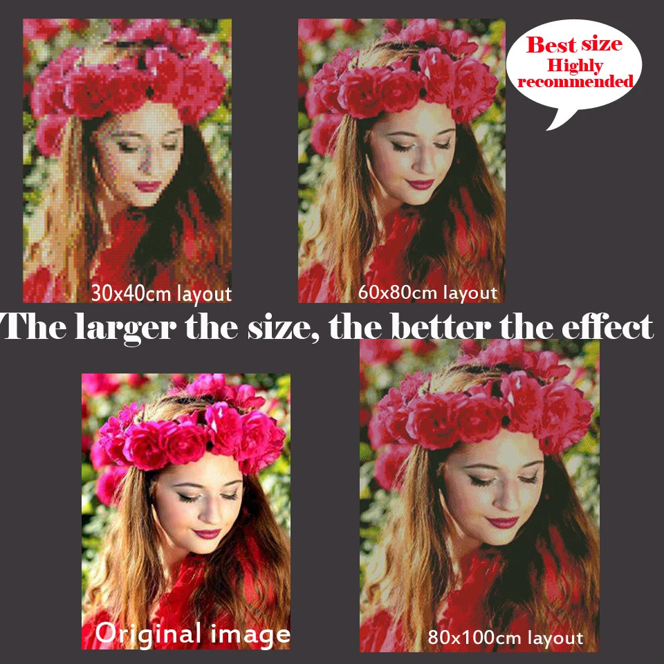 Алмазная 5D картина сделай сам большого размера набор для творчества с круглыми