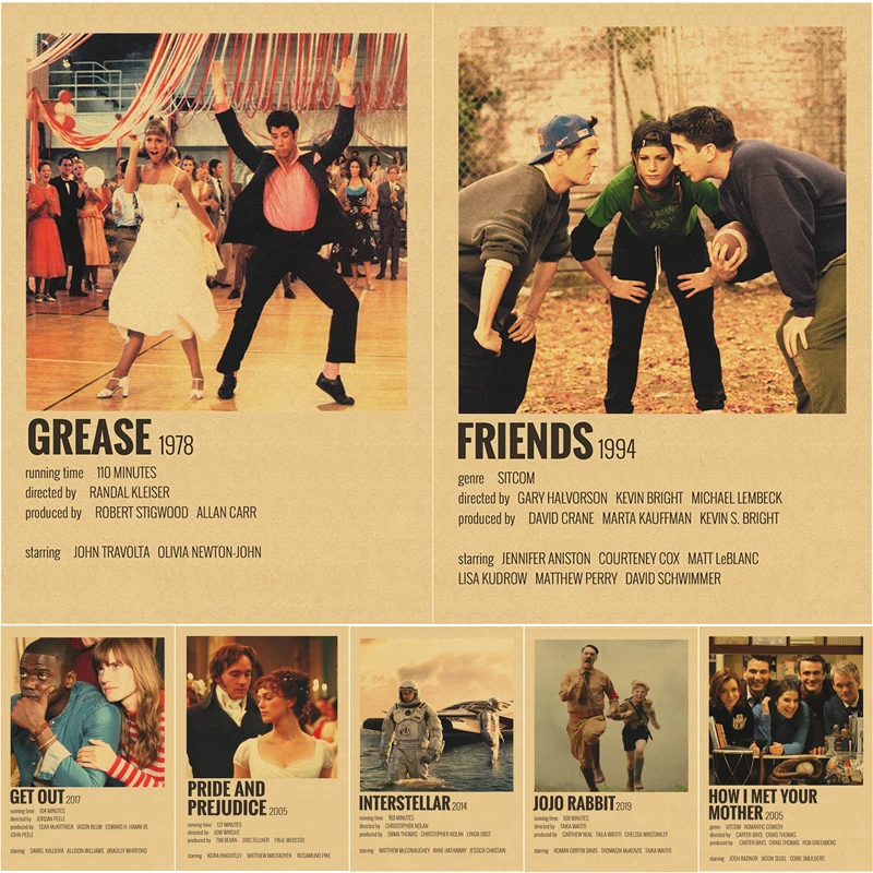 

Постер классический из фильма «кролик Джоджо», винтажная живопись, настенные плакаты в стиле ретро из крафт-бумаги для гостиной, бара, насте...