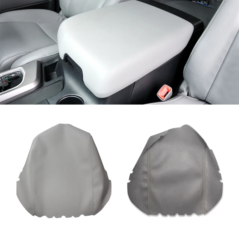

Gray Color For Toyota Tundra 2007 2008 2009 2010 2011 2012 2013 Microfiber Leather Car Armrest Center Console Box Lid Cover Trim