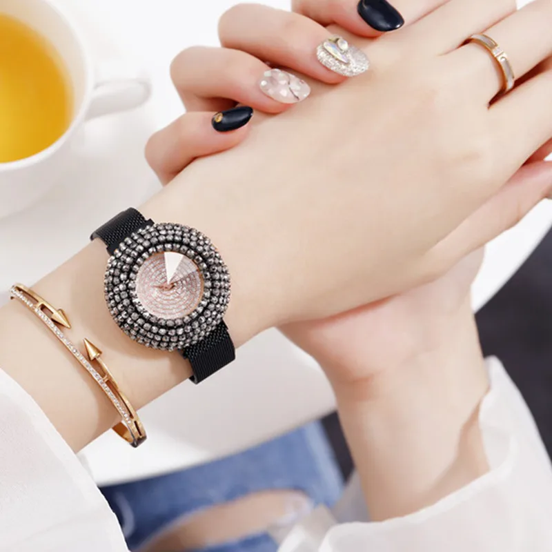 Gorben Fashion Ultra Thin Mesh Belt Quartz Watch Female Clock Wristwatch Ladies Wrist Watch Simple Woman's Watches