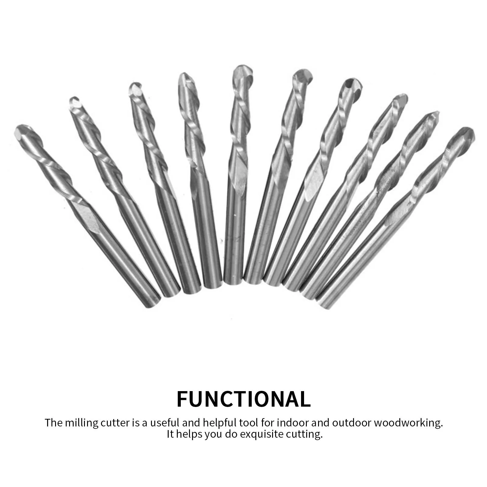 10 шт. фреза функциональная головка фрезерного резака эффективная набор 3 канавки
