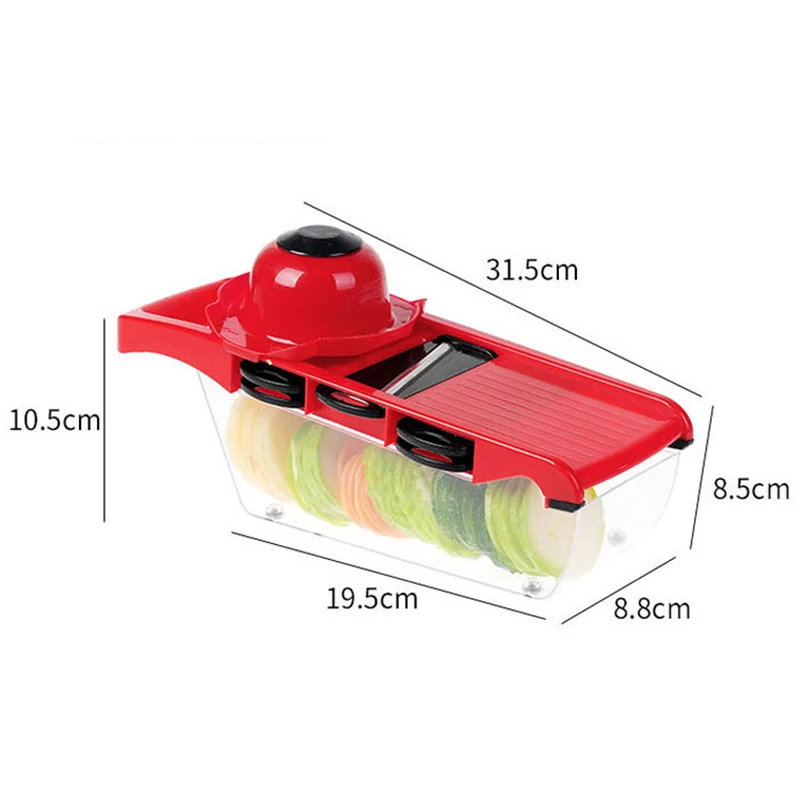 UPORS Manual Mandoline Slicer Vegetable Cutter with Stainless Steel Blade Potato Peeler Carrot Cheese Grater Kitchen Accessories | Дом и сад
