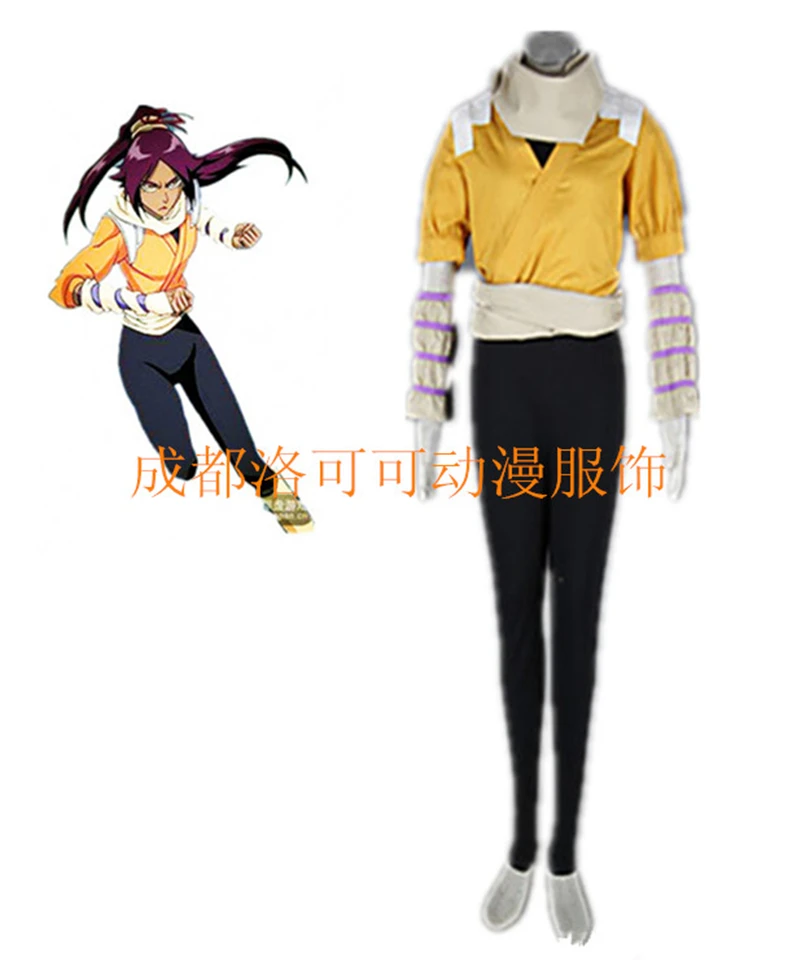 Аниме отбеливатель Shihouin Yoruichi Косплей Костюм хэллоуивечерние индивидуальный