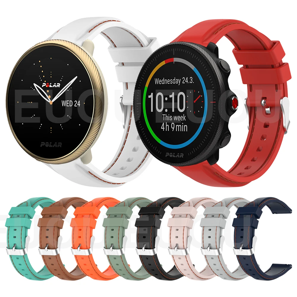 

Suture Silicone Strap For POLAR IGNITE 2 / VANTAGE M2 M Band Bracelet For POLAR UNITE / GRIT X Wristband Watchband
