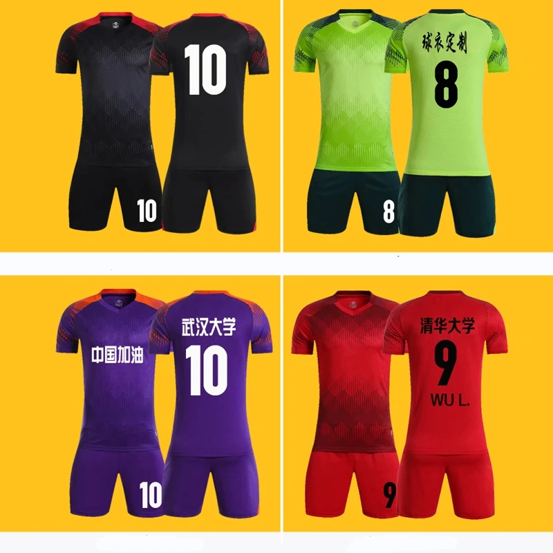 

2020 Kids Soccer Jerseys Sets Survetement Football Kits Blank Men's Football Training Suits Boys Soccer Short Uniform Sportswear