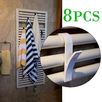 6810pcs high quality hanger white towel hook for heated towel radiator rail bath hook holder clothes hanger scarf hook up tool