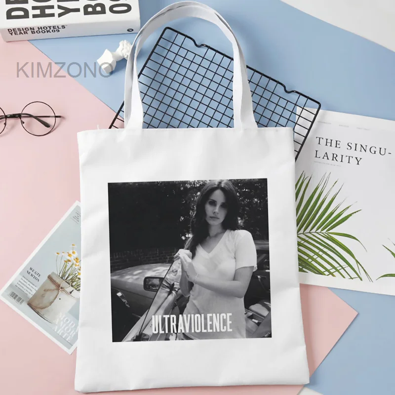 

Сумка для покупок Lana Del Rey, из хлопка и ткани, сумочка для покупок