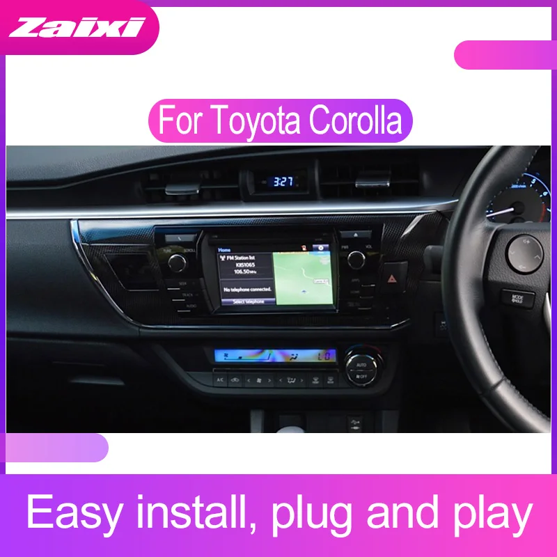 Автомобильный мультимедийный плеер ZaiXi 2 DIN сенсорный экран Android для Toyota Corolla 2013 ~