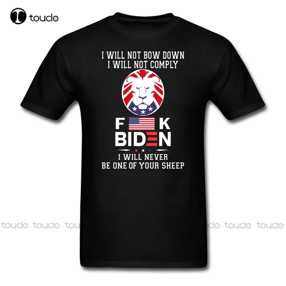 Я не вернусь вниз: Ф биден! Мужская футболка Fjb Lets Go классическая рубашка на заказ