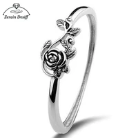 new design blossom flower shape sterling silver jewelry rings for women wedding engagement ring