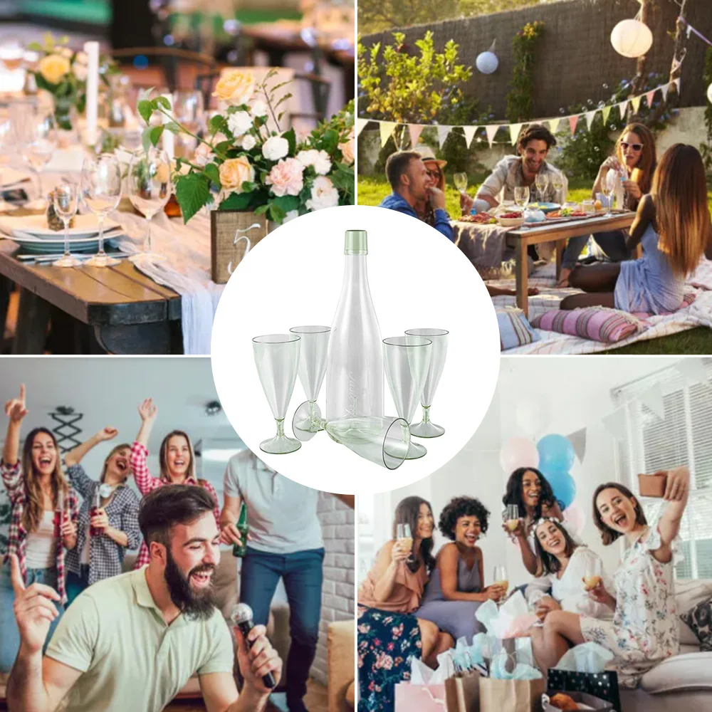 

5pcs 200ml Mug Plastic Cups Water Battle Set Portable Reusable Picnic Travel Cup Set for Camping Festival Birthday Drink Cup