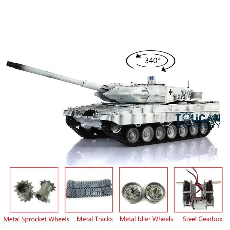 Heng Long 1/16 Snow 7 0 Модернизированный металлический немецкий Leopard2A6 RC Tank 3889 TH17625 SMT4|Радиоуправляемые танки| |
