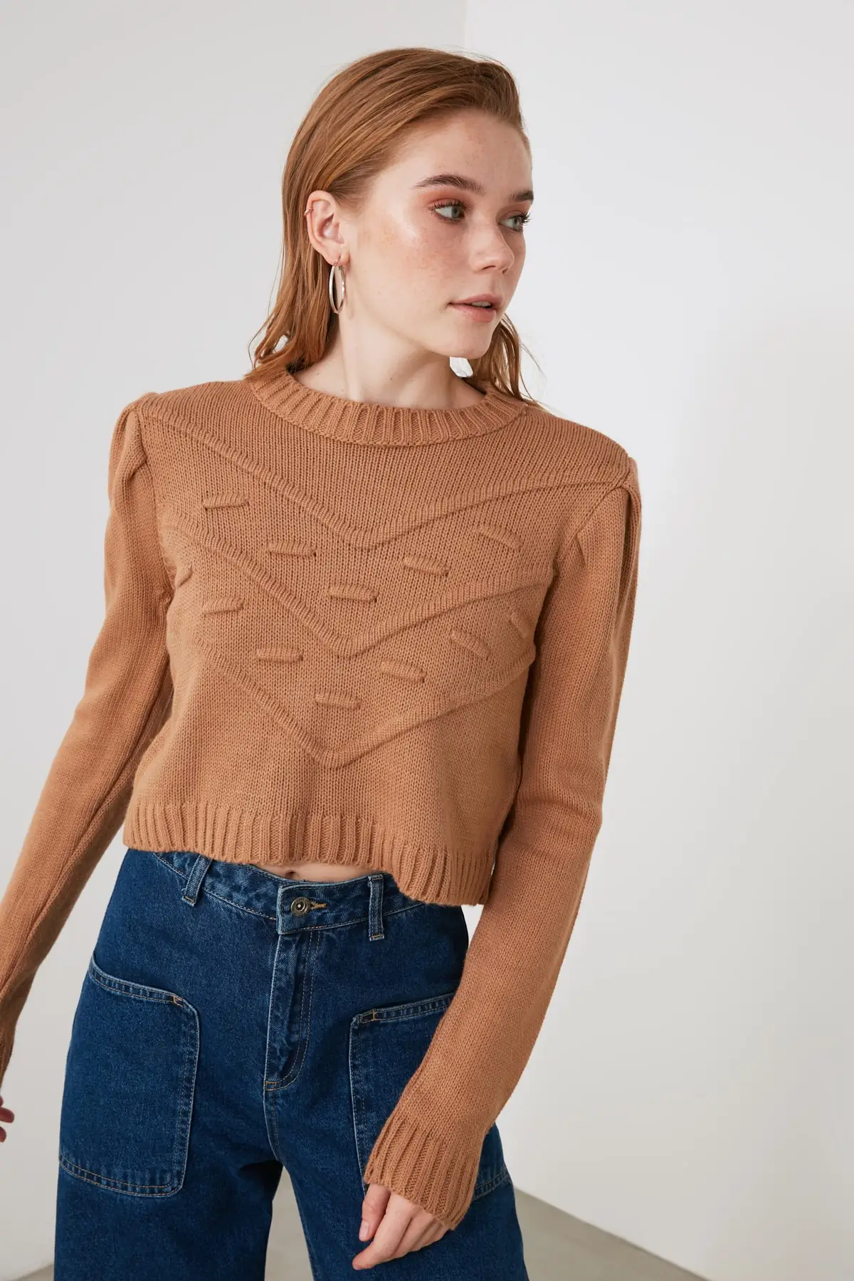 

Trendyol Mesh Detailed Knitwear Sweater TWOAW21KZ2904