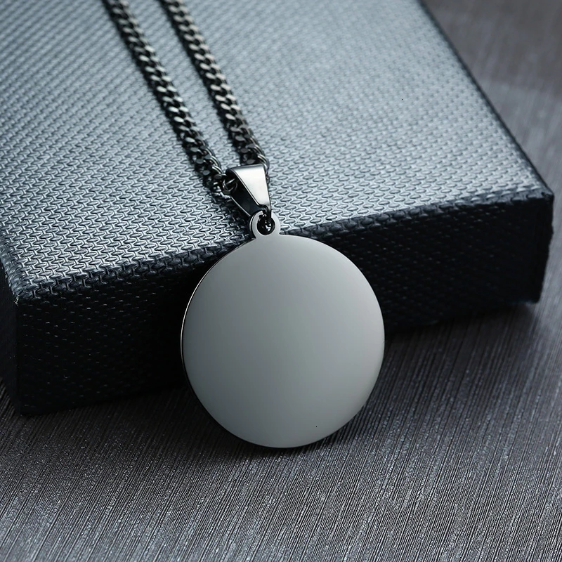 

Vnox Mens AUM OM Pendant Necklaces Black Stainless Steel Religion Male Jewelry