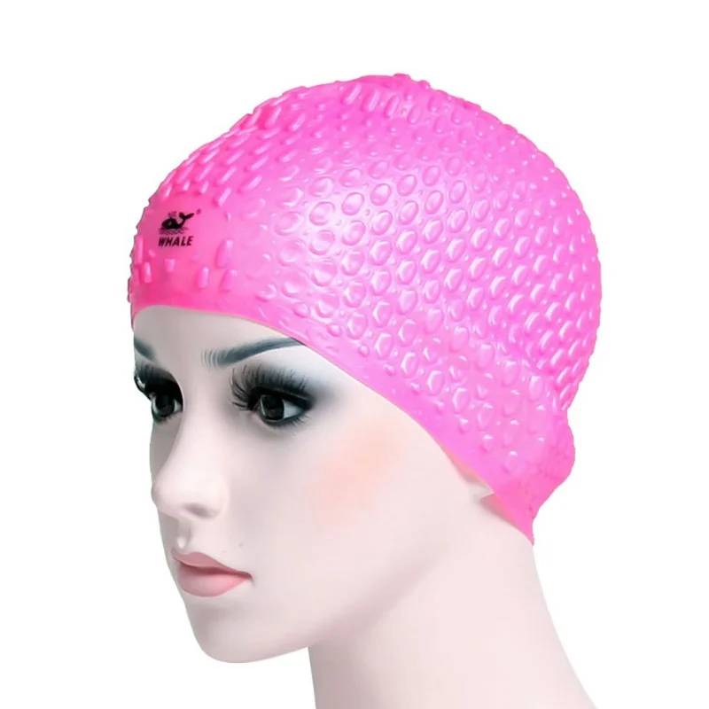 

Anti-adhesive Hair 3D Ear Protection Diving Dropping Particles Waterproof Silicone Swimming Cap