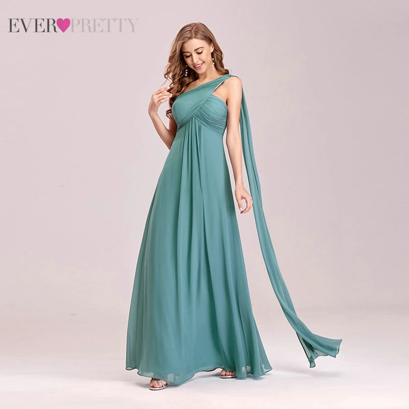 

Evening Dresses Long Luxury 2020 Ever Pretty A Line Chiffon One Shoulder Ruffles Party Gowns For Women EP09816 Vestidos