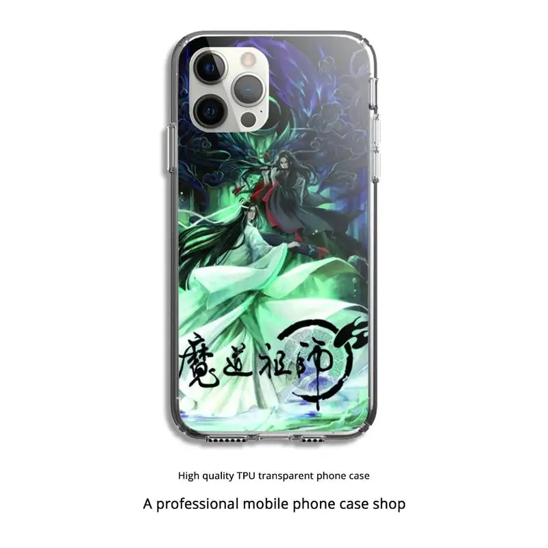 

Grandmaster Mo Dao Zu Shi Phone Case Clear Cover For Iphone 5 6 7 8 11 12 Plus XR X XS SE2020 11/12PRO Max Transparent Cases