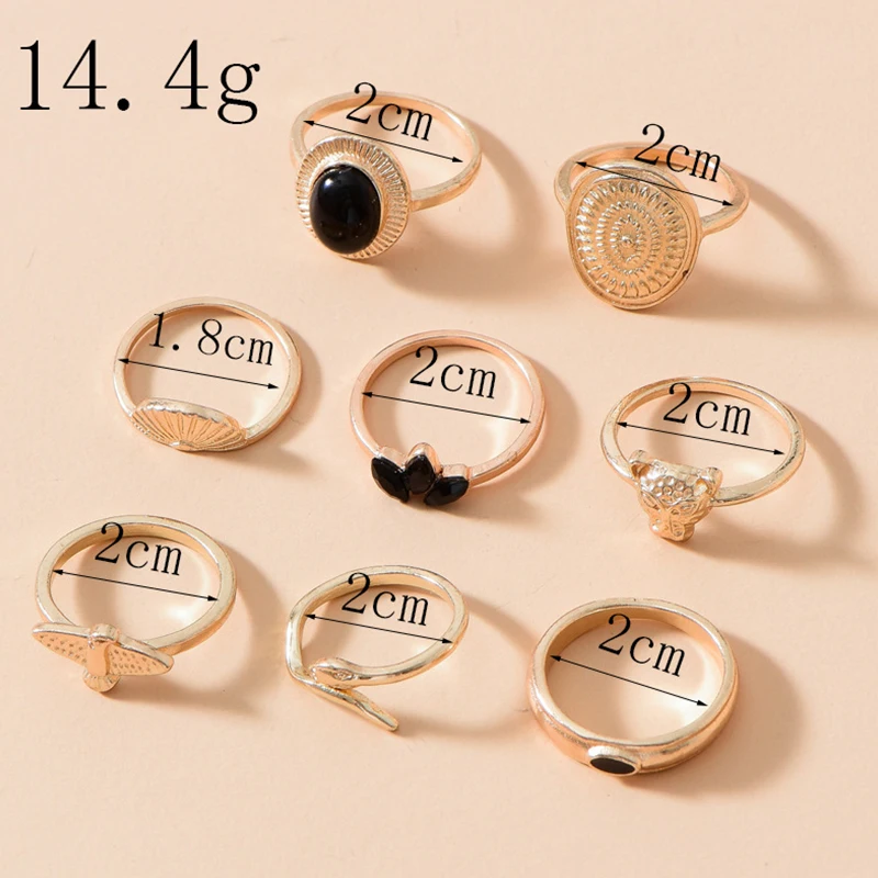 8 шт./компл. комплект старинных колец для женщин в богемном стиле оболочка
