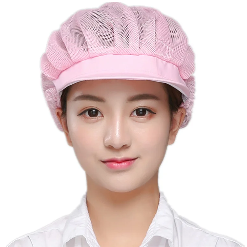 Пыленепроницаемые шапки однотонная сетчатая ткань для шеф-поваров ресторанов