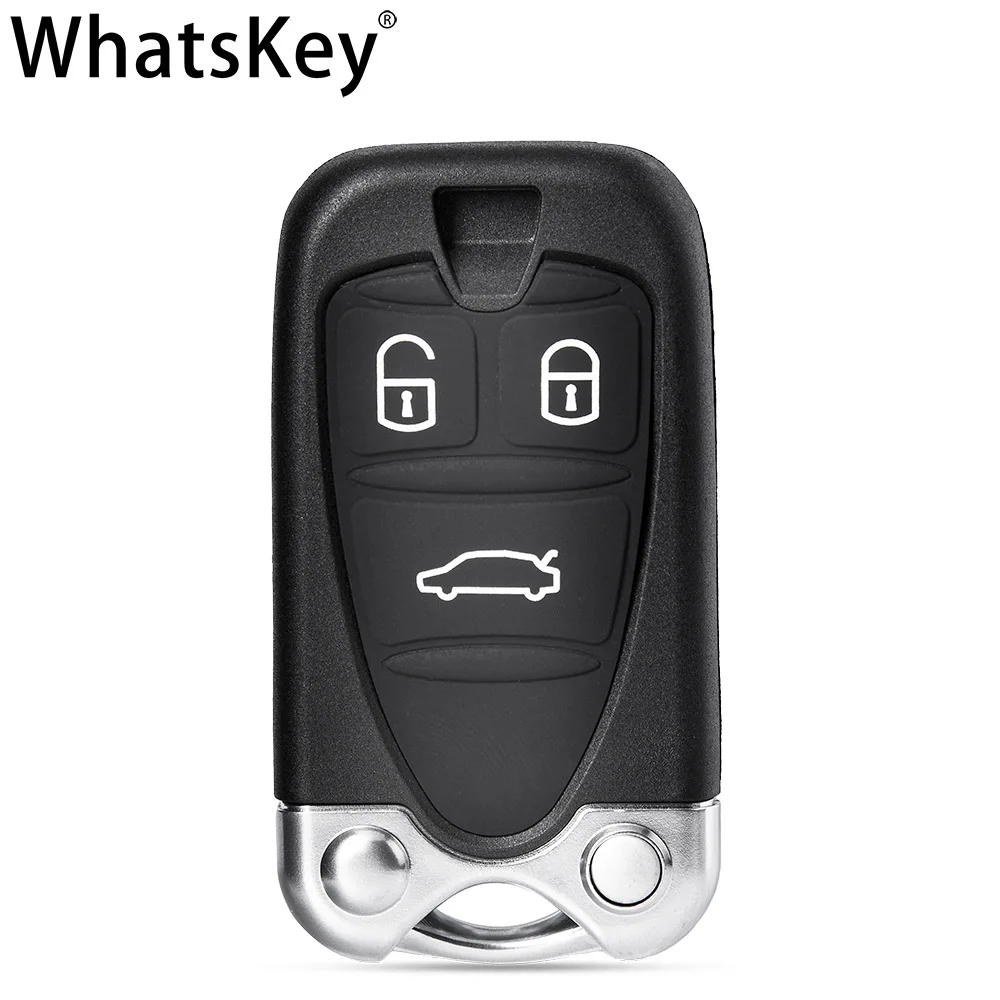 

WhatsKey пульт дистанционного управления смарт-ключ-карта оболочки 3 кнопки дистанционного ключа для Alfa Romeo 159 Brera156 паук Замена Авто ключевой чехол Корпус, необработанное лезвие