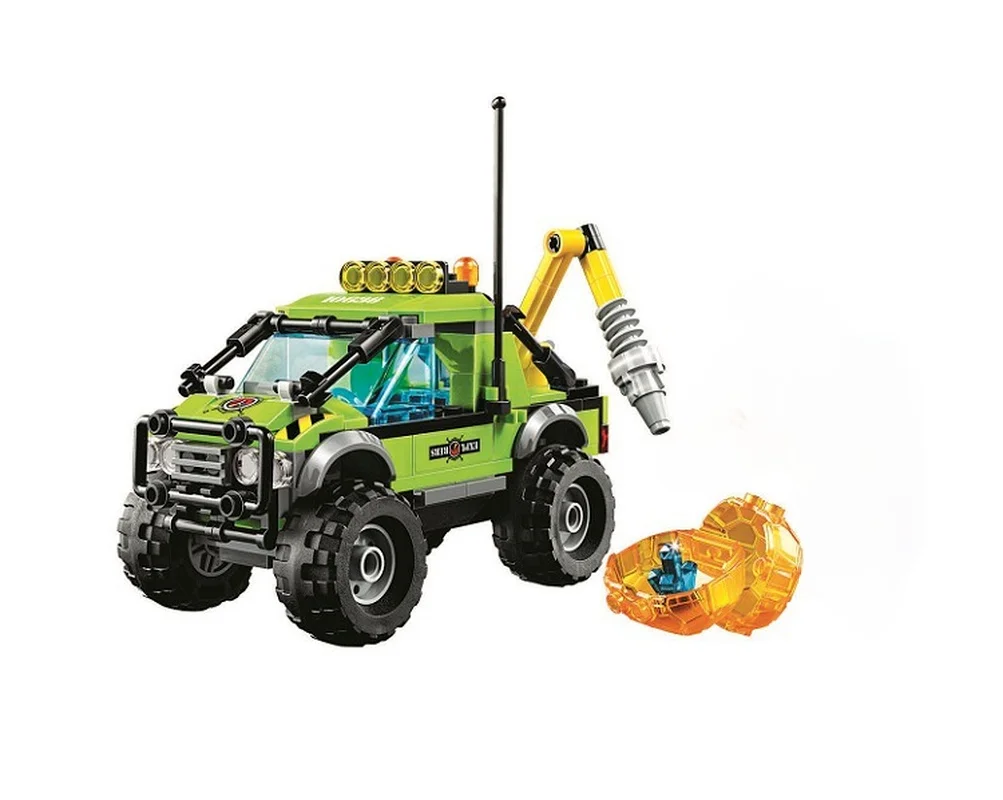 

10638 City Series Volcano Exploration Truck Geological Prospecting Building Block Bricks Toys Gift For Children 60121