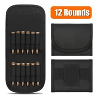 12 rounds tactical ammo pouch molle foldable ammo carrier bag bullet shell holder rifle cartridge wallet hunting accessories
