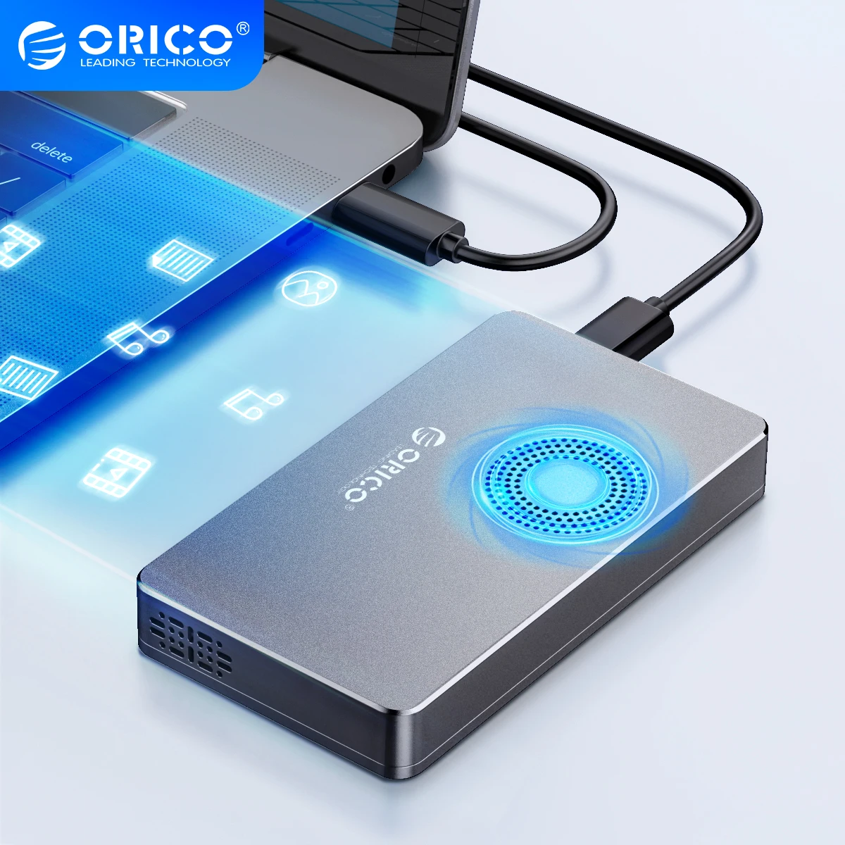 Чехол ORICO M2 NVME SSD с вентилятором M.2 на USB3.1 Gen2 для M Key + B USB C 10 Гбит/с корпус жесткого