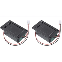 b guitar pickup 9v battery boxs 9 volts battery holdercasecompartment cover with 2 pin plug and cable contacts