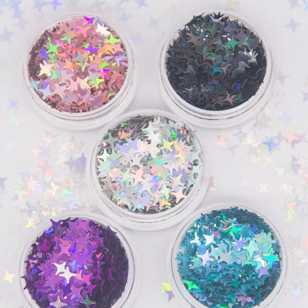 4 мм тонкий точечный крест в форме звезды конфетти макияж вечерние свадебные